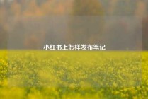 小红书上怎样发布笔记