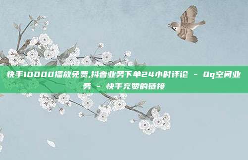 快手10000播放免费,抖音业务下单24小时评论 - Qq空间业务 快手充赞的链接  第1张
